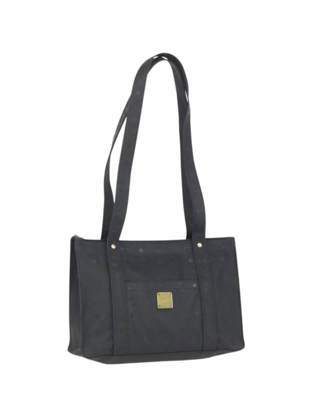 MCM Logogram Vicetos Tote Bag PVC Black Gold